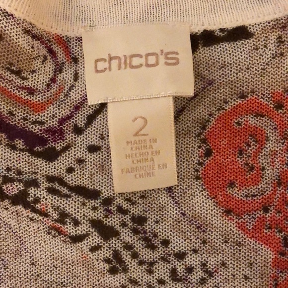 Chico’s 3/4 sleeve multi sweater - Picture 2 of 4